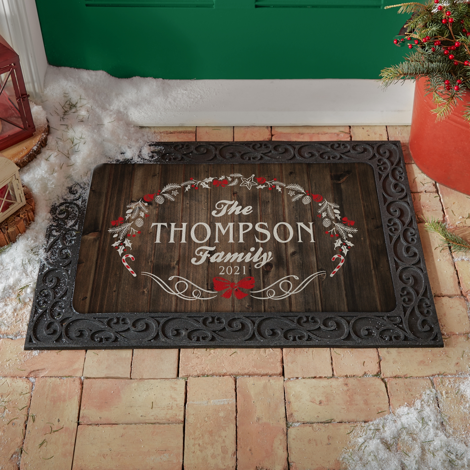 Rustic Christmas Doormat