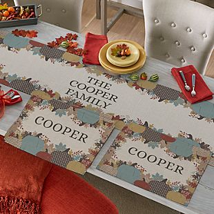Leafy Pumpkins Table Runner & Placemats
