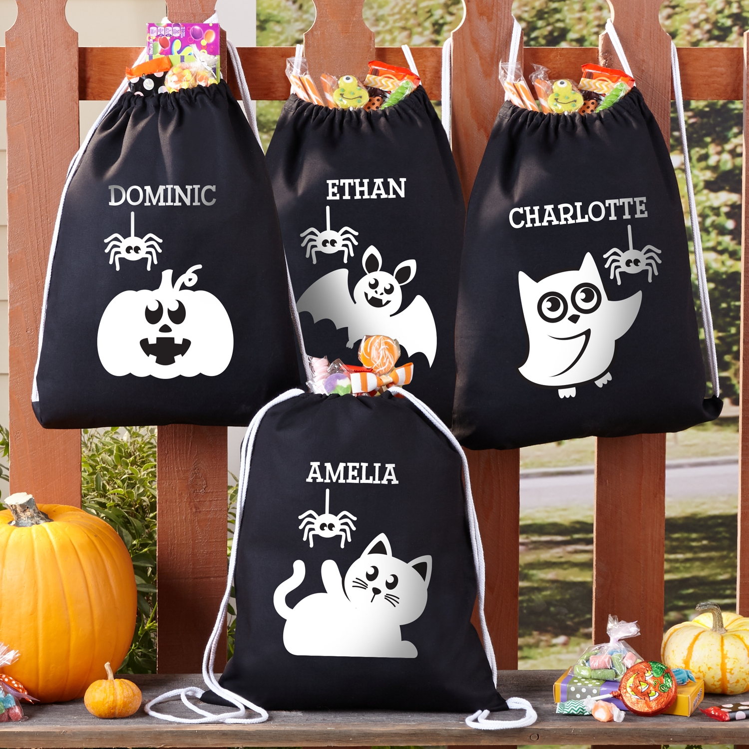 Spooky Cuties Glow In The Dark Drawstring Bag