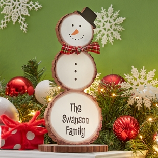 Winter Wishes Wooden Snowman