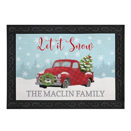 Classic Christmas Doormat with Holder-24x36
