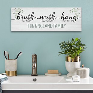 Brush, Wash, Hang Canvas