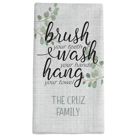 Brush, Wash, Hang Bath Towel