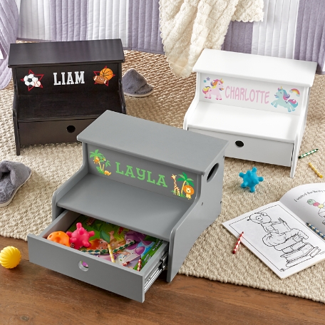 Vibrant Icon Personalized Step Stool