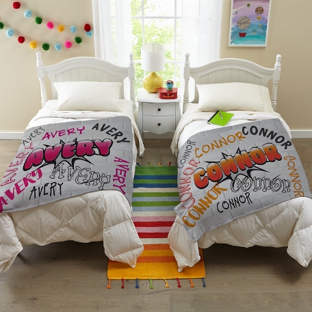 Graffiti Fun Plush Blanket