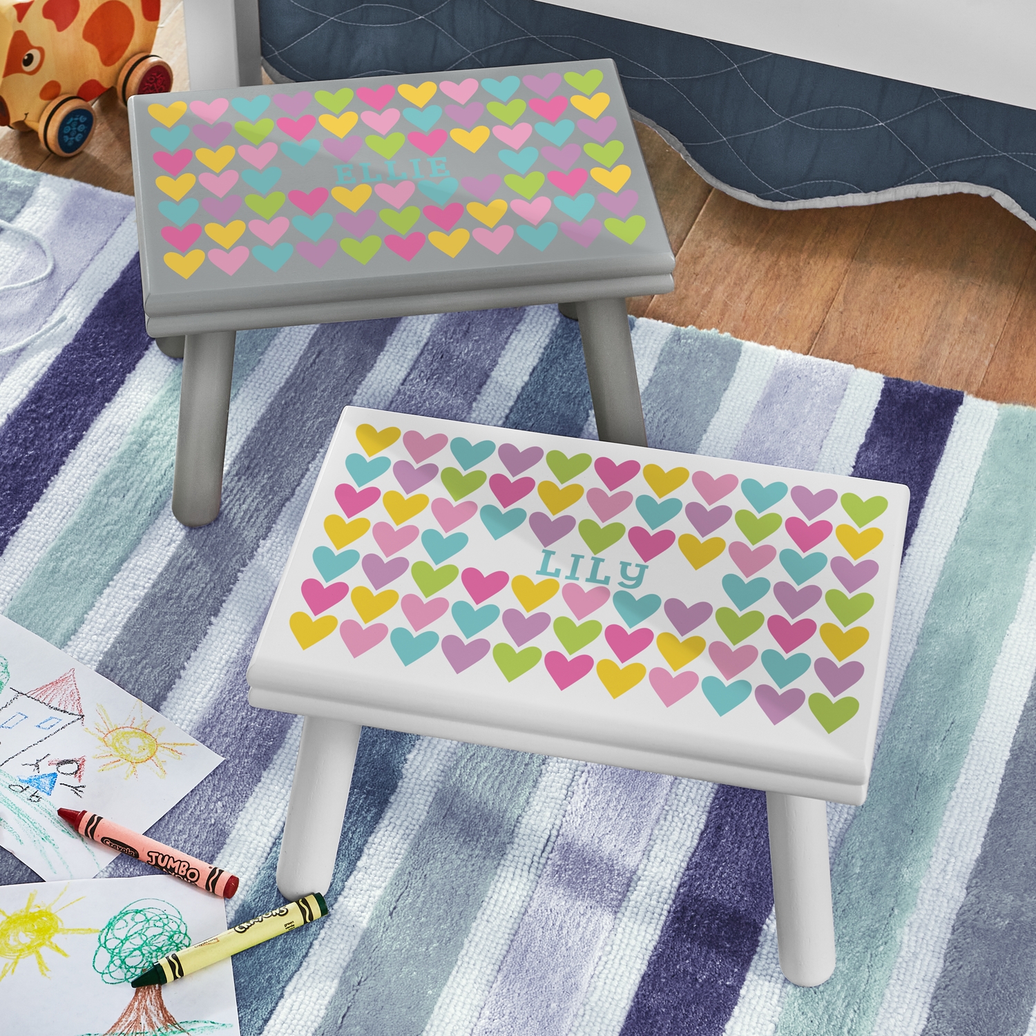 Lots Of Hearts Step Stool