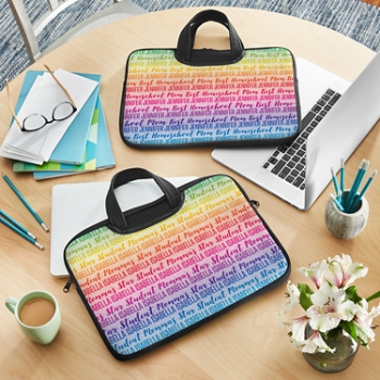 Rainbow Name Laptop Carrying Bag