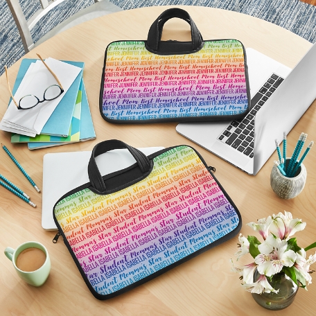 Rainbow Name Laptop Carrying Bag