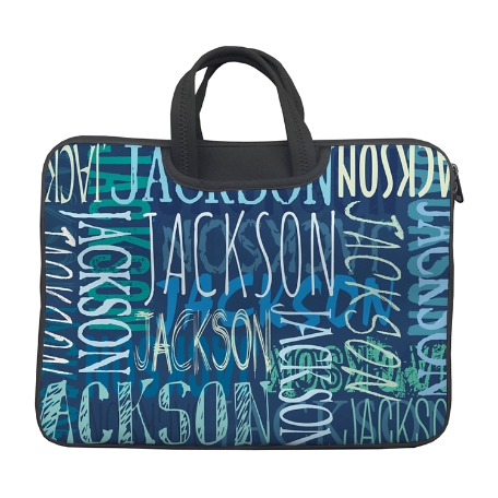 Signature Style Laptop Carrying Bag- Navy