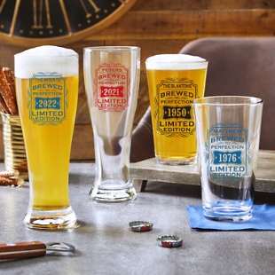 Brewed to Perfection Beer Glass