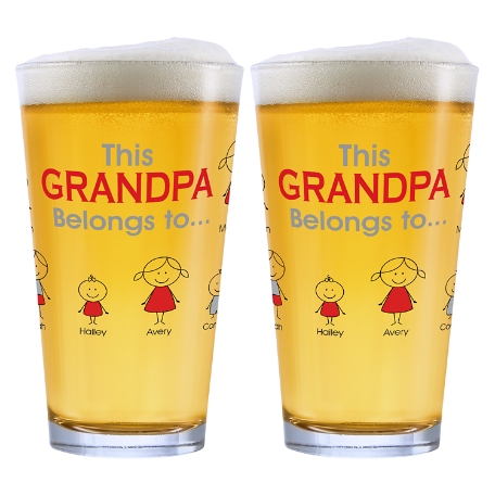 Family Belonging Pint Glass - Set of 2