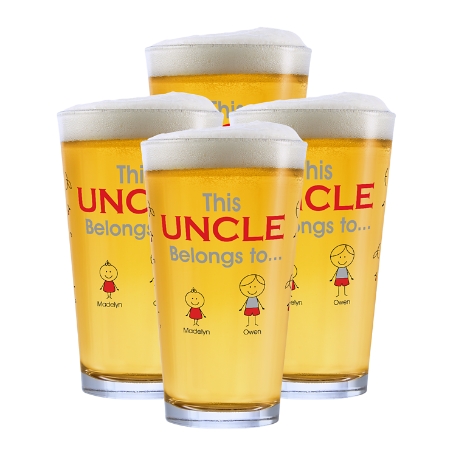 Family Belonging Pint Glass - Set of 4