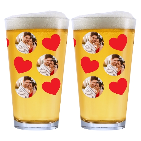 Love Rocks Photo Glassware - Set of 2 - Pint Glass