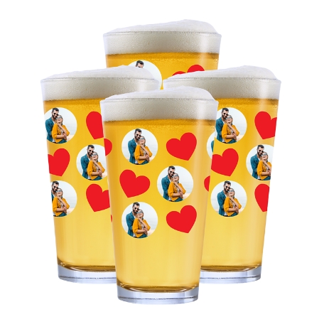 Love Rocks Photo Glassware - Set of 4 - Pint Glass