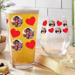 Love Rocks Photo Glassware