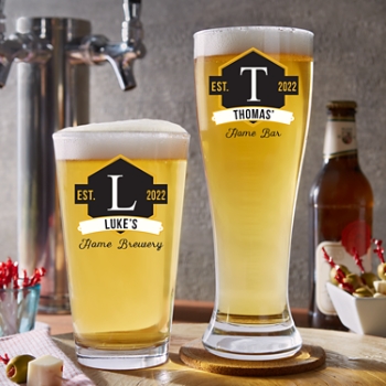 Modern Monogram Glassware