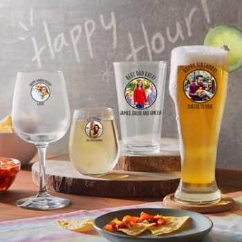 Custom Photo Message Glassware