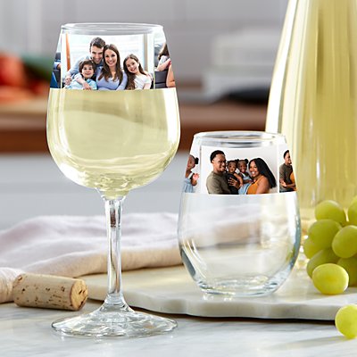 Picture Tile Personalized Wine Glass