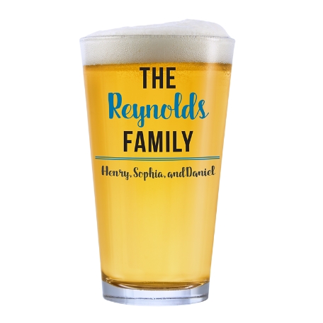 Sweet Sayings Photo Pint Glass - Blue