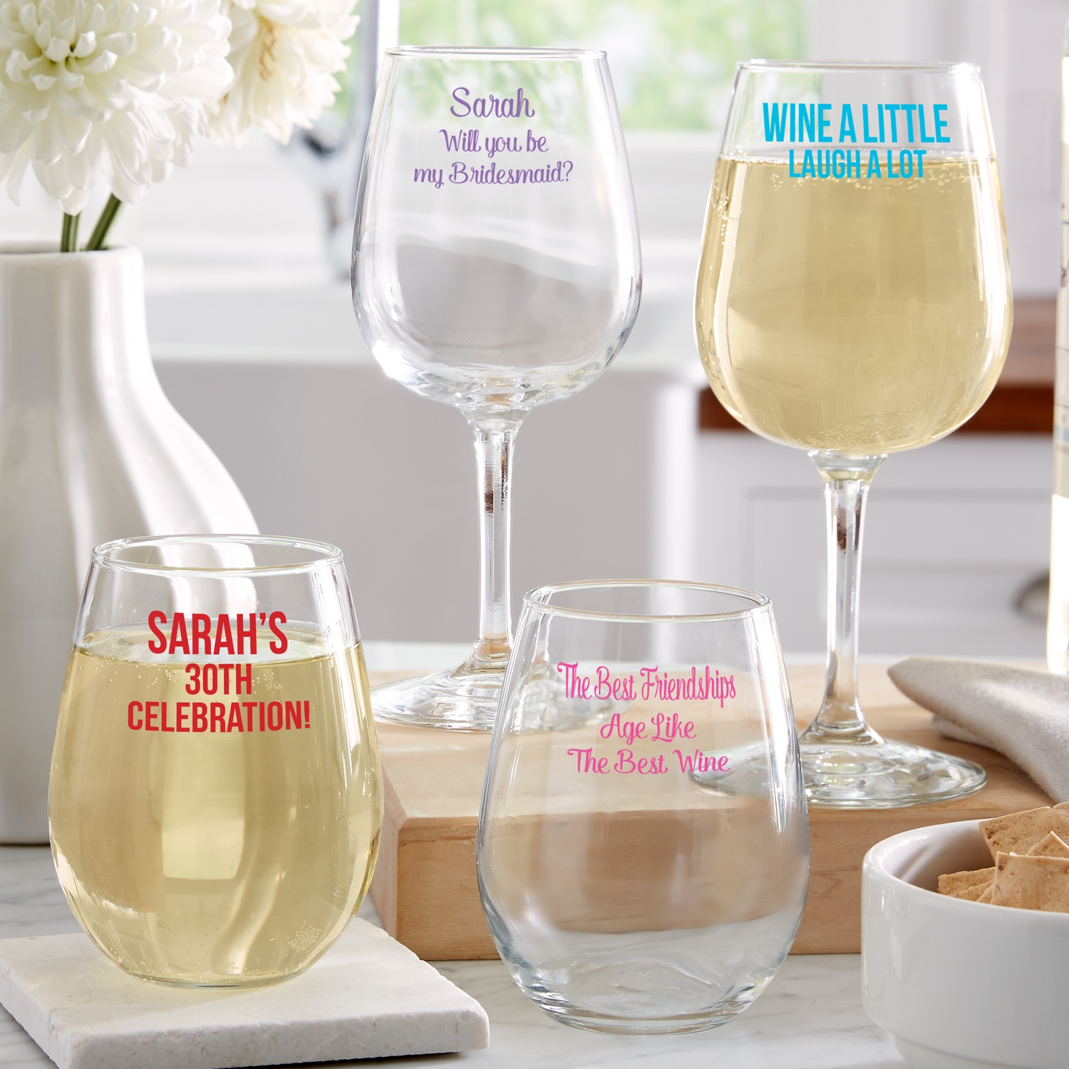 Personalized Wine Tumbler | Wine a little, Laugh a lot