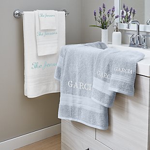 Embroidered Any Message Bath Towels