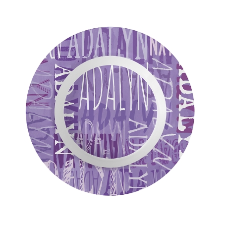 Signature Style Personalized Tableware Bowl - Purple