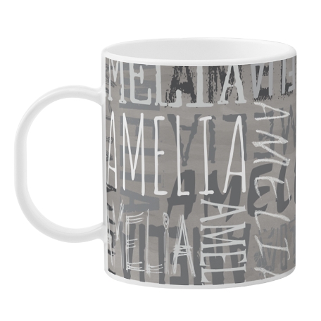 Signature Style Personalized Tableware Cup - Gray