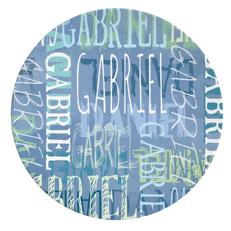 Signature Style Personalized Tableware Plate - Blue