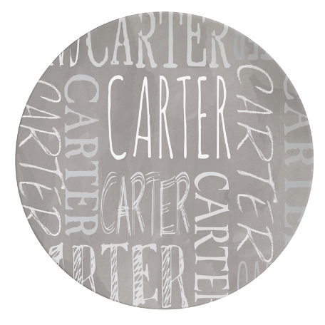 Signature Style Personalized Tableware Plate - Gray