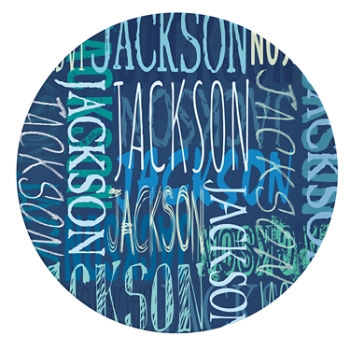 Signature Style Personalized Tableware Plate - Navy