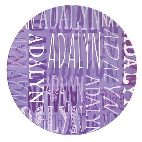 Signature Style Personalized Tableware Plate - Purple