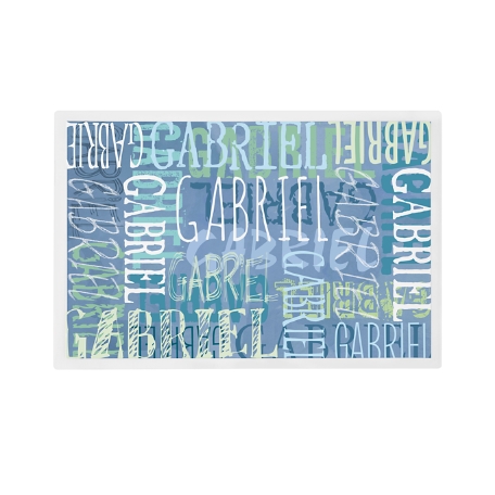 Signature Style Personalized Tableware Placemat - Blue