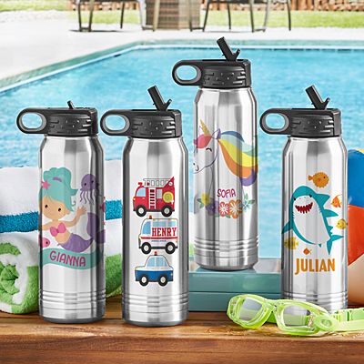 Fun Graphic Stainless Steel Water Bottle