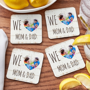 I/We Heart Photo Coasters