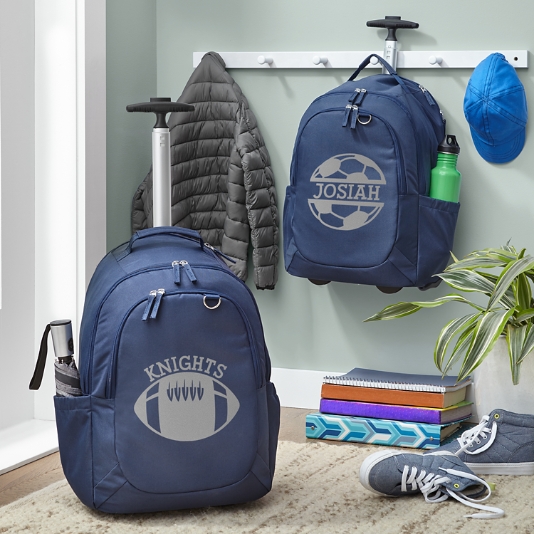 Personalized rolling cheap backpack
