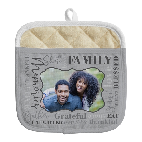 Words Of Love Photo Pot Holder - Gray
