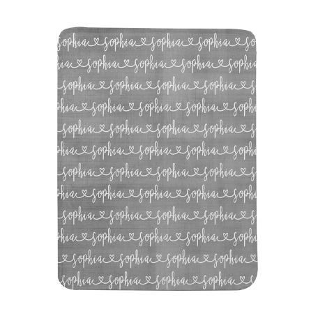 Written with Love  Baby Blanket - Gray - S