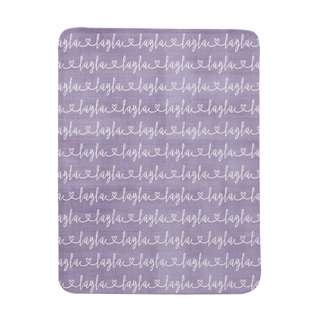 Written with Love Baby Blanket - Purple - S