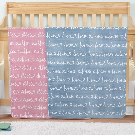 Scripted with Love Personalized Baby Blanket
