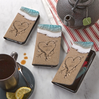 Heart in Sand Phone Folio Case