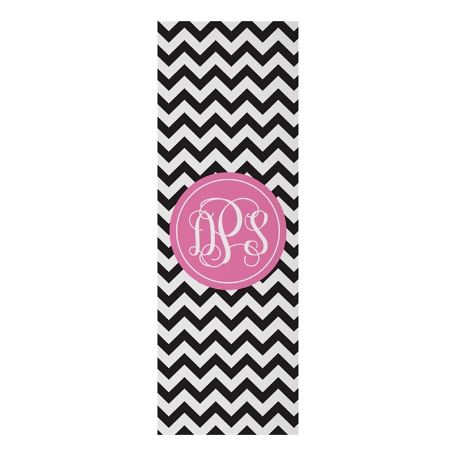 Just For Her Yoga Mat- Black Chevron Monogram