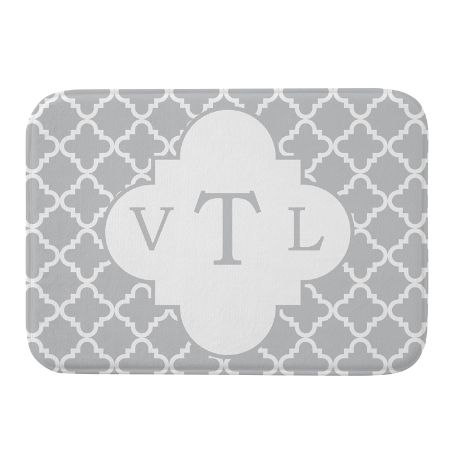 Monogram Bath Mat - Block - Gray - 17x24