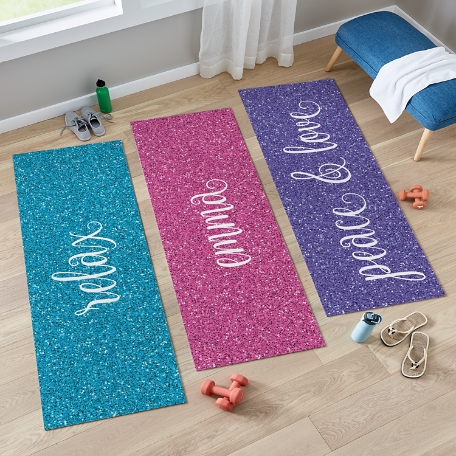 She Sparkles Yoga Mat
