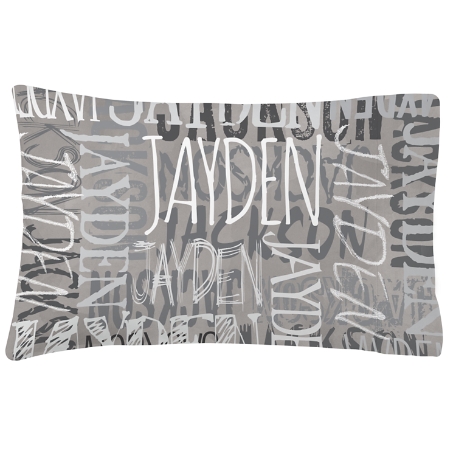 Signature Style Plush Pillowcase - Gray