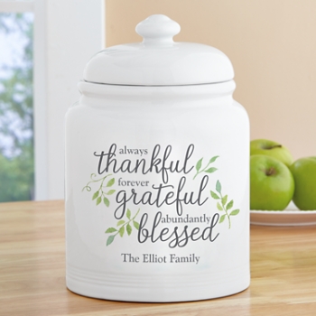 Always Thankful Cookie Jar