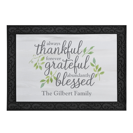 Always Thankful Doormat w/ Holder- 24x36