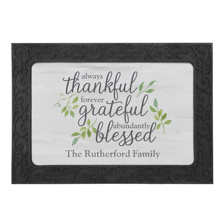 Always Thankful Doormat w/ Holder- 17x27