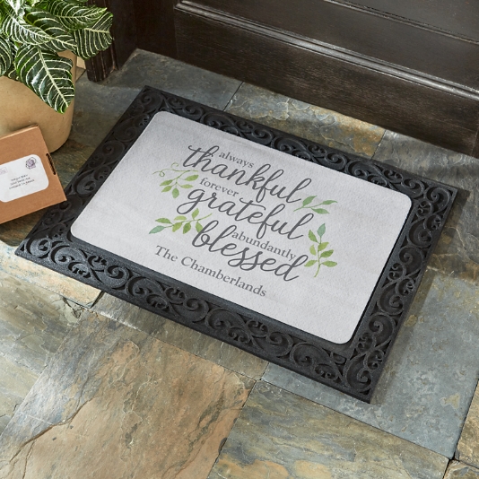 Always Thankful Doormat Personal Creations