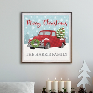 Classic Christmas  Shimmer Wooden Wall Art