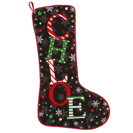  Festive Name Stockings-Dark